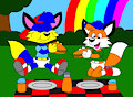 Alex and Billy in the Picnic by CartoonFoxArt2002