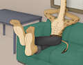 YCH 1 - Giraffe on the Couch - SFW by Farel