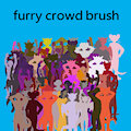 Furry Crowd Brush (Stationary+Moving) [Free Clip Studio Paint asset] by Atrolux