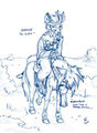 Riding into Town - art by Flinters by Redtailfox