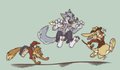 "Gonna getcha, bunneh!" by Wolfie