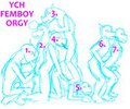 YCH Femboy Orgy by Yiffox