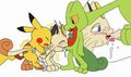NSFW pok - Pikachu x Miaouss x Arcko (Non-con) by Nextime