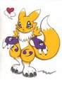 Super cute chibi renamon by Boxice
