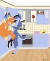 Fooling around in the kitchen [Vivian and Dereck] by KolewazakiSan