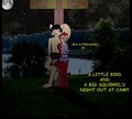 A Little Bird and a Big Squirrel's Night Out at Camp - A Comic by ElfenSciuridae