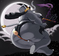 Broom Riding by Kazecat