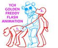 YCH Golden Freddy Flash Animation by Yiffox